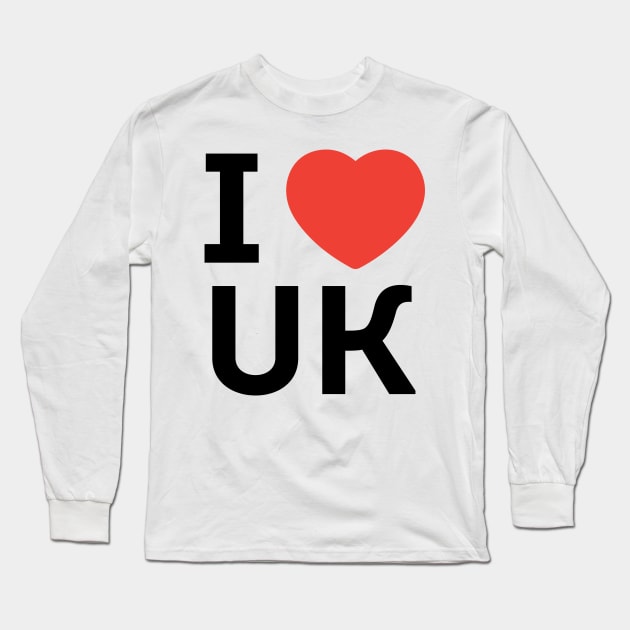 I LOVE UK Long Sleeve T-Shirt by JamesBennettBeta